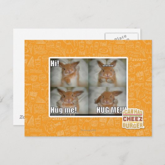 Hug me briefkaart (Voorkant / Achterkant)