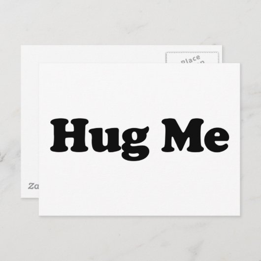 Hug me briefkaart (Voorkant / Achterkant)