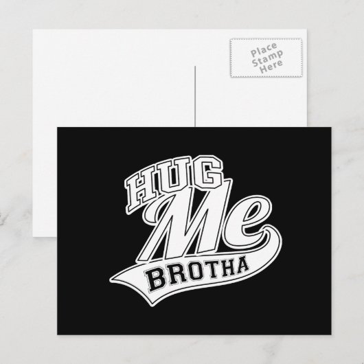 Hug me Brotha Briefkaart (Voorkant / Achterkant)