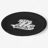 Hug me Brotha op Black Papieren Bordje (Gekanteld)