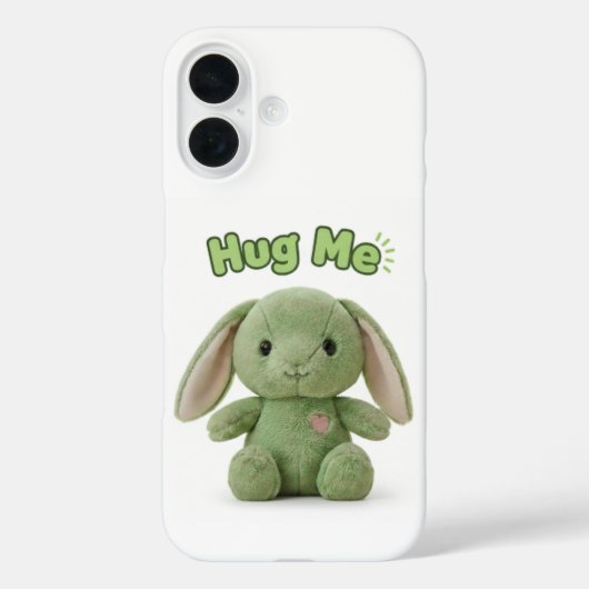 Hug Me Bunny iPhone 16 Hoesje (Achterkant)