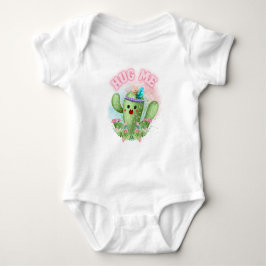 Hug me Cactus Funny Cozy Baby Bodysuit