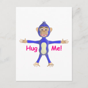 Hug Me Chimp Briefkaart