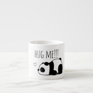 "Hug Me" Cute Minimalist Panda Ceramic Coffee Mug Espresso Kop