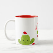 Hug me dat het Kerstmis is, Cactus Tweekleurige Koffiemok (Links)
