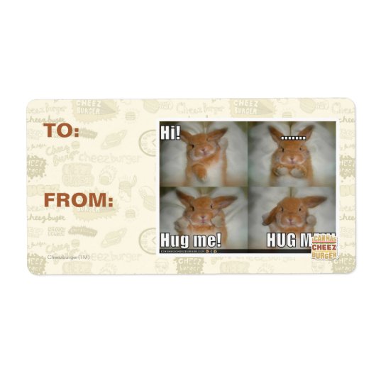 Hug me etiket (Voorkant)