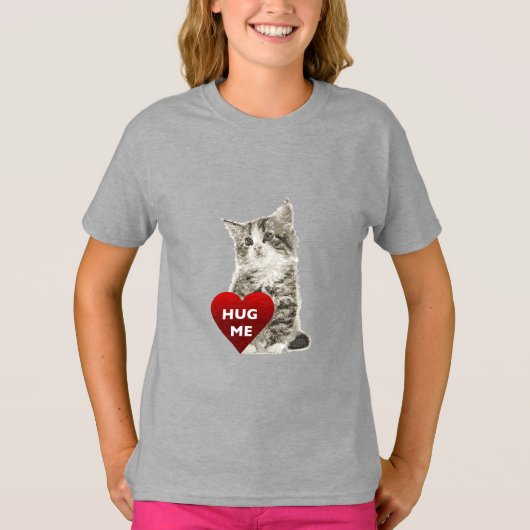 Hug me - Meisjes' Basic T-Shirt (Voorkant)