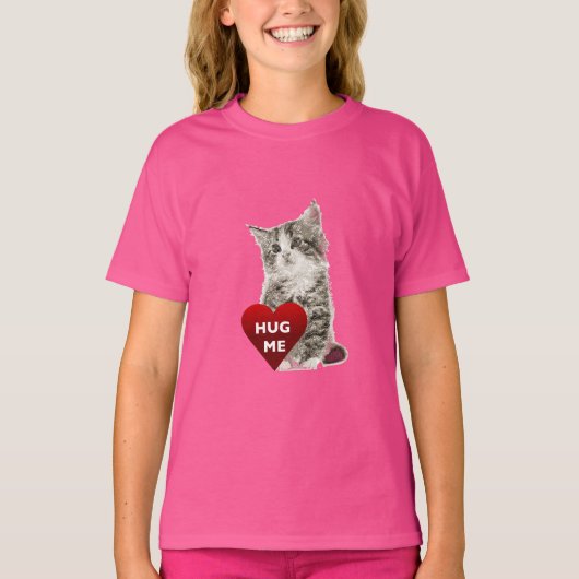 Hug me - Meisjes' Basic T-Shirt (Voorkant)
