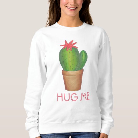 Hug me Potlood Plant Cactus Bloed Vloeiend shirt (Voorkant)