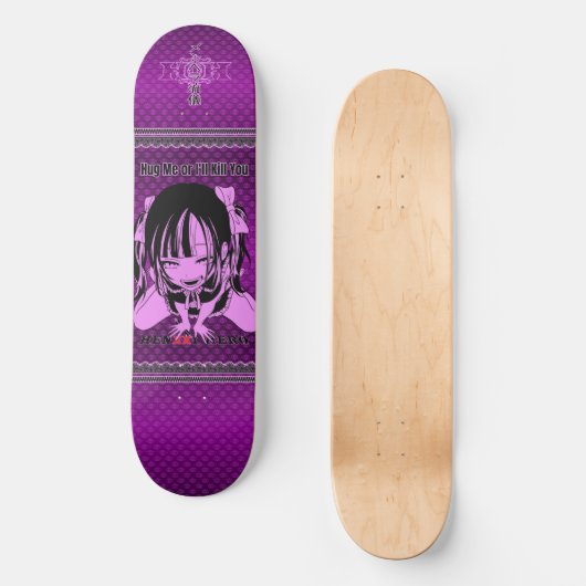 Hug me Purple Persoonlijk Skateboard (Voorkant)