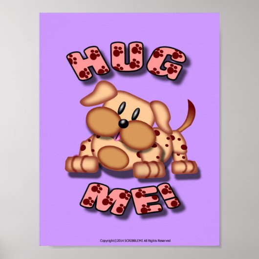 Hug me roze! poster (Voorkant)