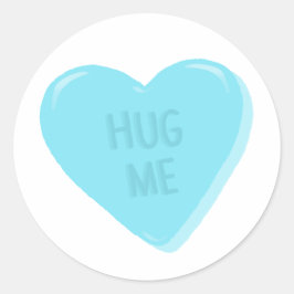 "Hug me" Snoep Conversation Heart Sticker