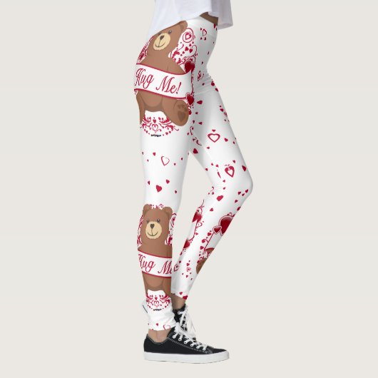 Hug me Teddy Bear met hart Leggings (Rechts)