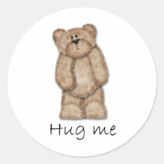 Hug me Teddy Bear Ronde Sticker