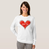 Hug me Valentijnsdag Heart Hoodie T-shirt (Voorkant volledig)