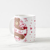 Hug me! Valentijnsdag Teddy Bear Koffiemok (Voorkant links)
