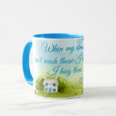 Hug met mijn gebeden 11 oz Ringer Mok (Voorkant links)