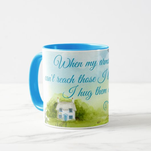 Hug met mijn gebeden 11 oz Ringer Mok (Voorkant links)