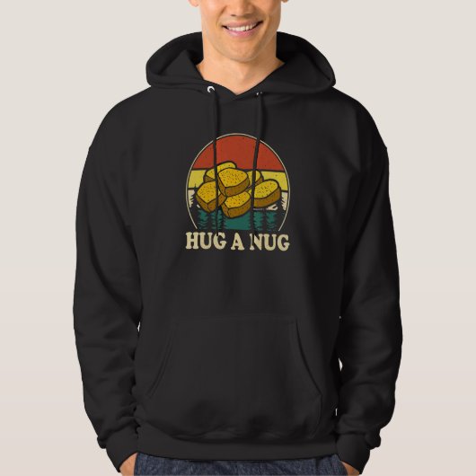 Hug Nug Chicken Nugget Fried Chicken Boys Girls Hoodie (Voorkant)