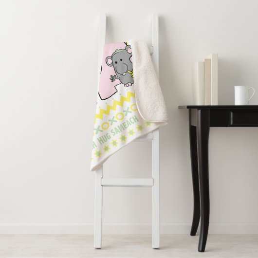 Hug Sameach Sherpa Hanukkah Blanket/medium Sherpa Deken (In situ)