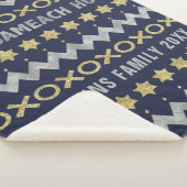 HUG SAMEACH Sherpa Hanukkah Blanket/Middelgroot Deken (3/4)