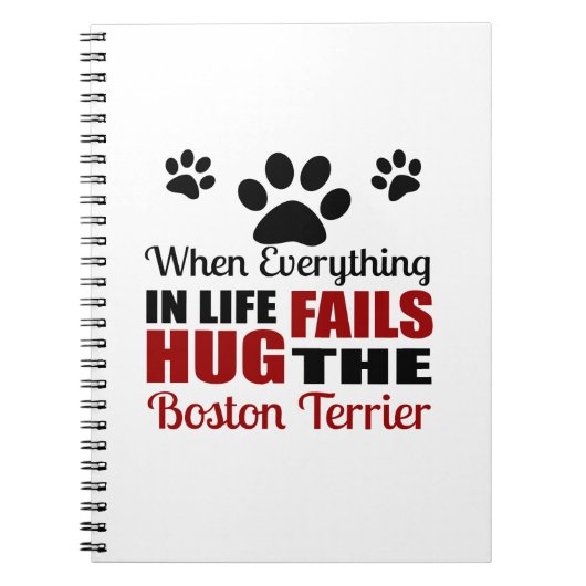 Hug The Boston Terrier Dog Notitieboek (Voorkant)