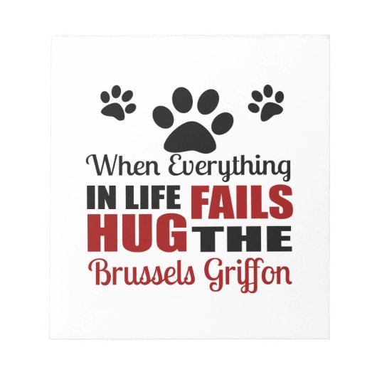 Hug the Brussels Griffon Dog Notitieblok (Voorkant)