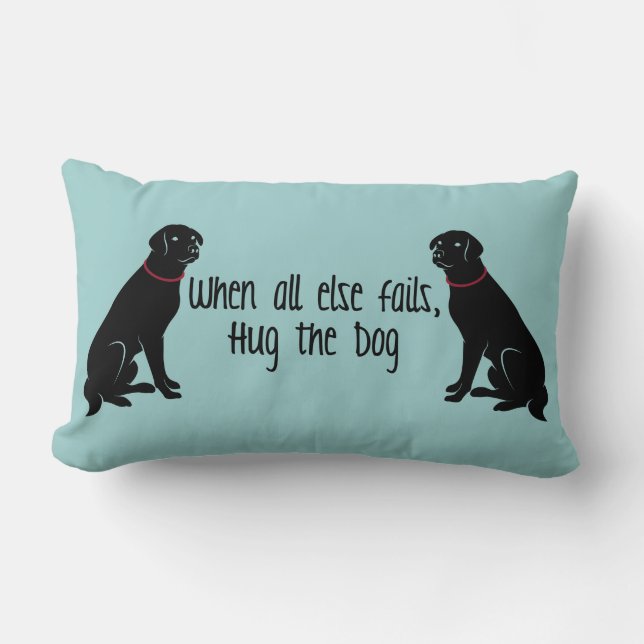 "Hug the Dog"-Sierkussen Kussen (Voorkant)