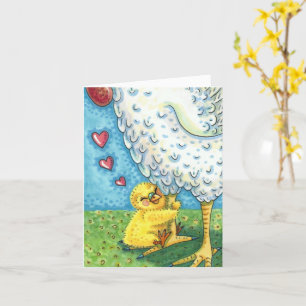 HUG UW MOMA, BABY CHICK LIEFT MOEDER HEN Blanco Kaart