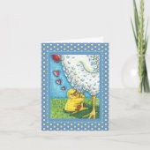HUG UW MOMA, BABY CHICK LIEFT MOEDER HEN Blanco Kaart (Voorkant)