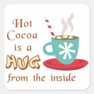 Hug van binnenuit vierkante sticker