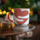 Hug van mij naar jullie Mok van het rode hart