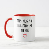 Hug van mij op uw keramische Mok (Links)