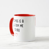 Hug van mij op uw keramische Mok (Voorkant links)