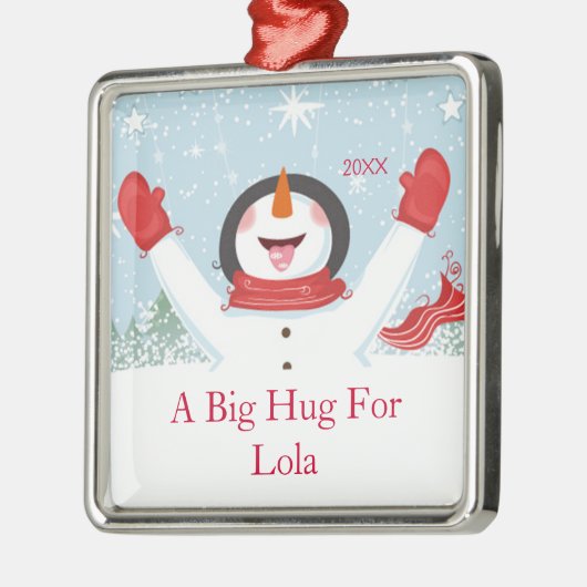 Hug voor Lola Kerstmis Snowman Ornament (Links)