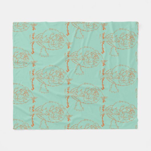 Hug Your Demons Fleece Deken (Voorkant (Horizontaal))