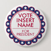 Huge 4-inch Button voor verkiezingscampagne (Voorkant)
