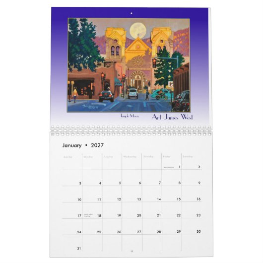 HUGE Art West 2015 Agenda Kalender (Jan 2027)