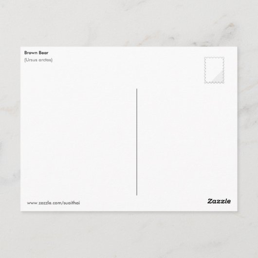 Huge Brown Bear Briefkaart (Achterkant)