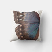 Huge Brown/Deep Blue Butterfly Wings 20-inch Pillo Kussen (Achterkant)