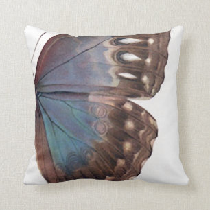 Huge Brown/Deep Blue Butterfly Wings 20-inch Pillo Kussen