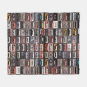 Huge collection of audio cassettes. Retro musical  Fleece Deken (Voorkant (Horizontaal))