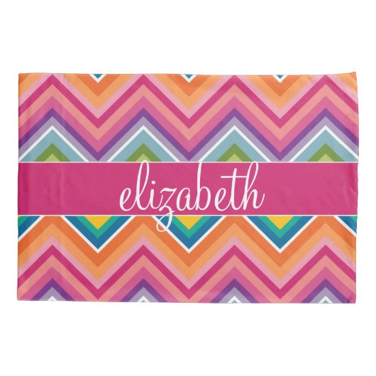 Huge Colorful Chevron Pattern Kussensloop (Achterkant)