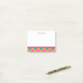 Huge Colorful Chevron Pattern met naam Post-it® Notes (Op bureau)