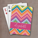 Huge Colorful Chevron Pattern met naam Speelkaarten<br><div class="desc">Een vet,  grafisch zuszag ontwerp in zoete,  vrolijke kleuren. Dit kleurrijke ontwerp is te vinden op veel populaire hoesjes stijlen. Als u aanpassingen aan de kunst moet aanbrengen,  klik op de pas het knoop aan en breng veranderingen aan.</div>