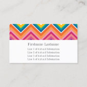 Huge Colorful Chevron Pattern met naam Visitekaartje (Achterkant)