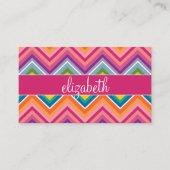 Huge Colorful Chevron Pattern met naam Visitekaartje (Voorkant)