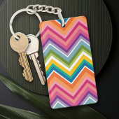 Huge Colorful Chevron Pattern Sleutelhanger