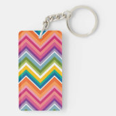 Huge Colorful Chevron Pattern Sleutelhanger (achterkant)