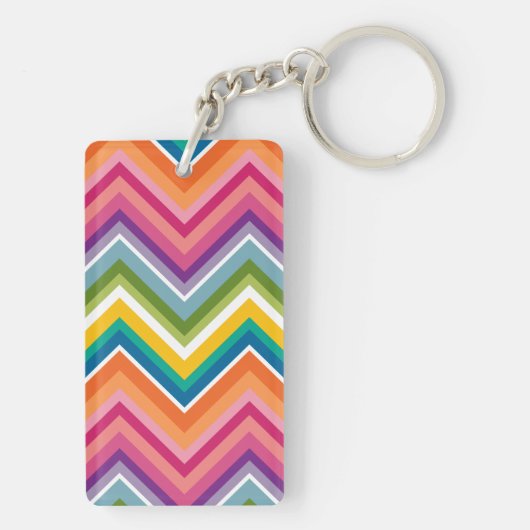 Huge Colorful Chevron Pattern Sleutelhanger (achterkant)